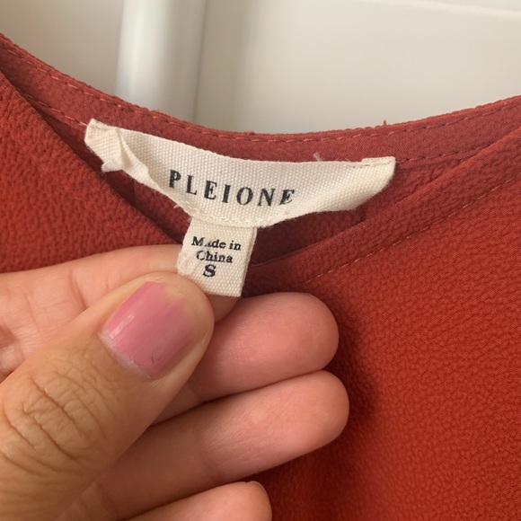 Pleione Burnt Orange loose fitting Blouse - Picture 5 of 6